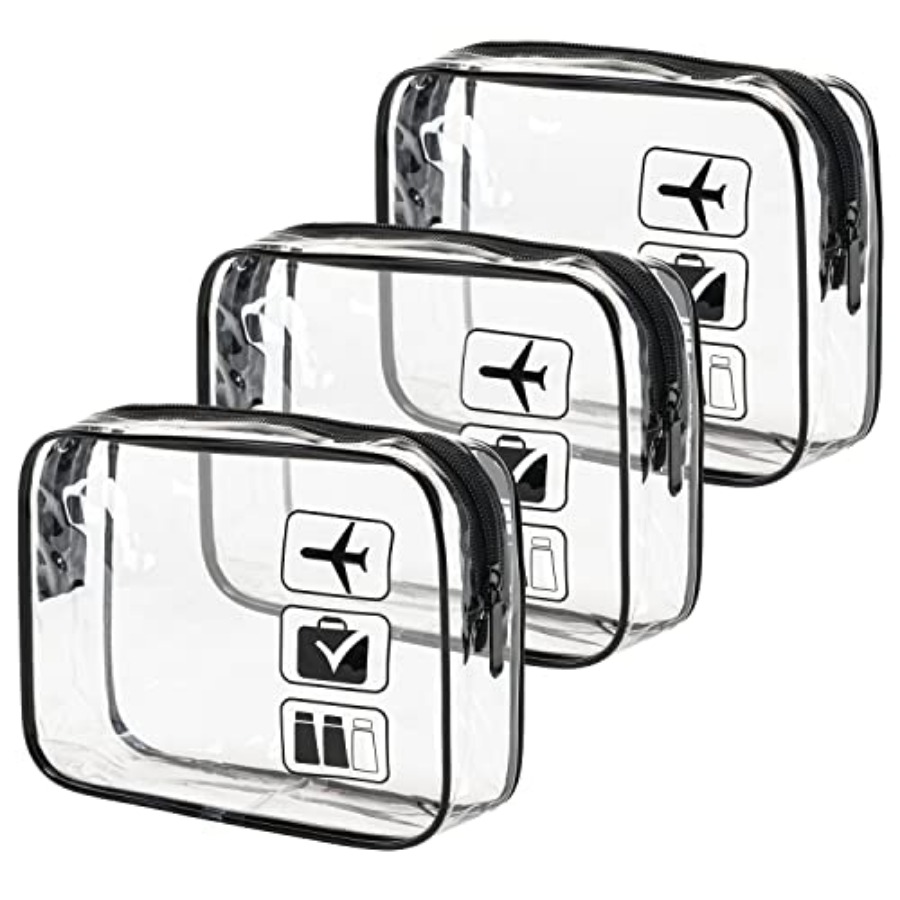 Women Bags For Airport - TSA Approved Toiletry Bag, 3 Pcs