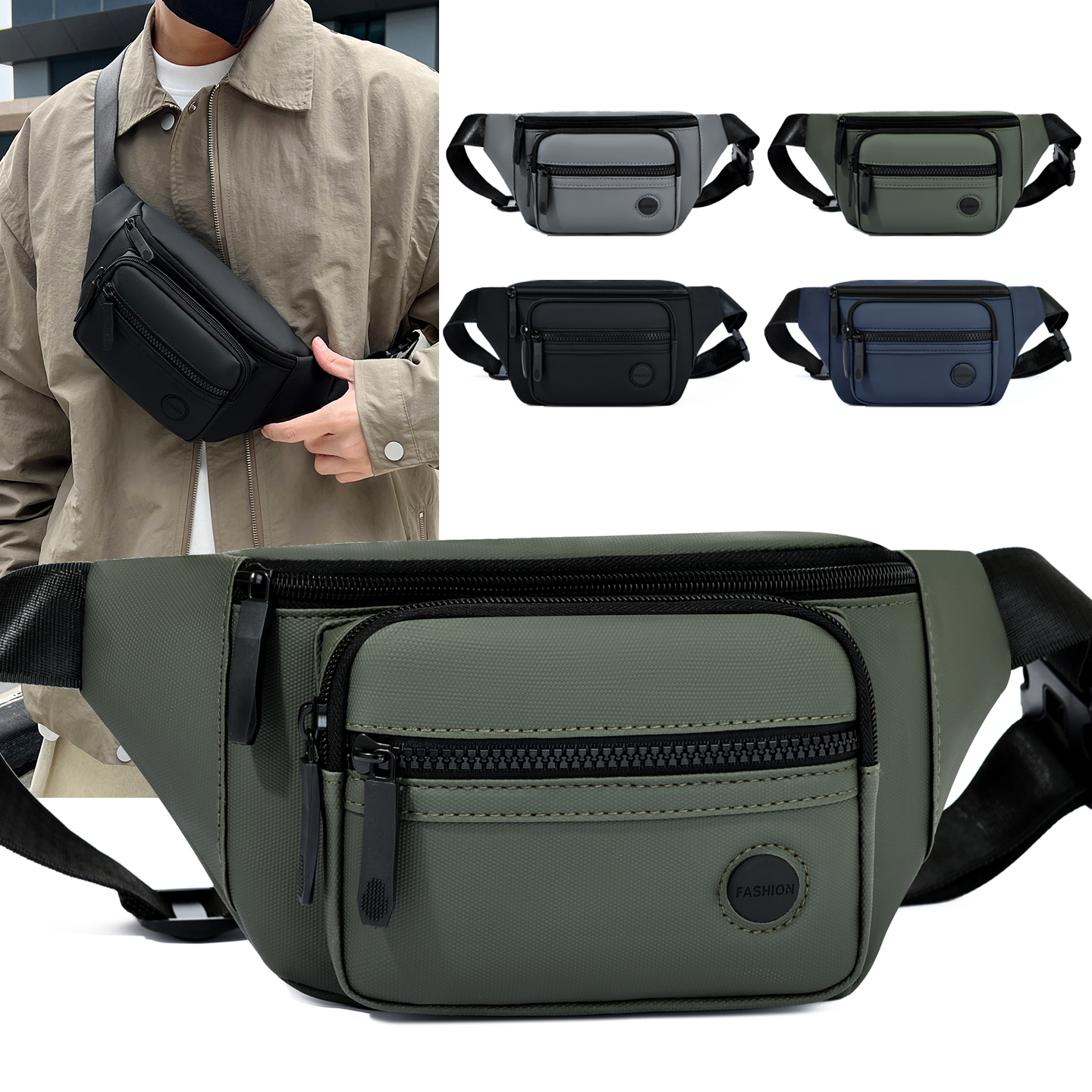 Women'S Bags For Work - Unisex Waterproof Waist Bag Pack Male