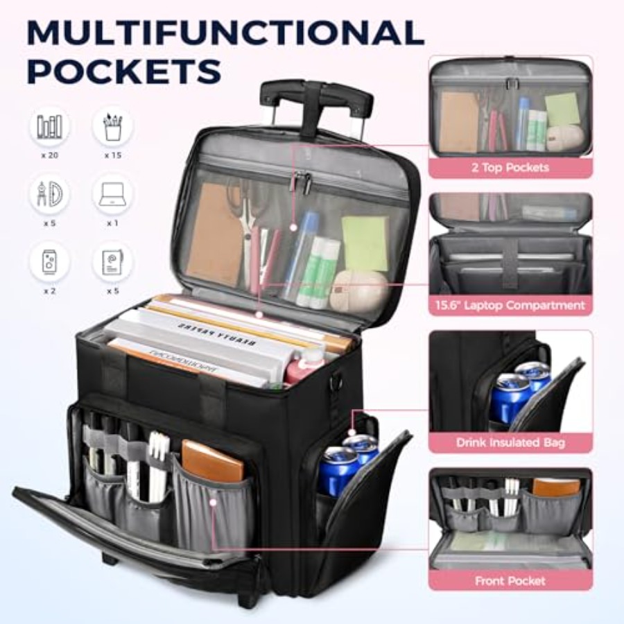 Rolling Teacher Bag, Multifunc - Women'S Bags ulasan dan harga