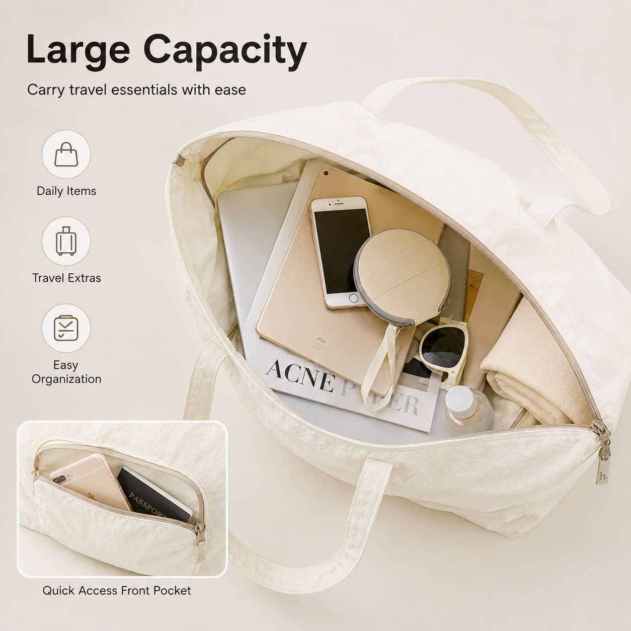 Foldable Travel Bag Luggage Sl - Women Bags For Airport ulasan dan harga