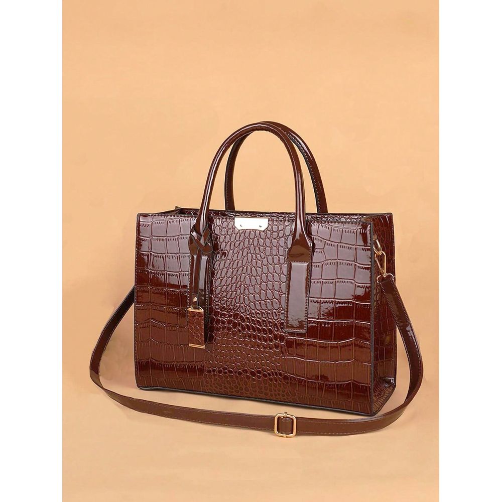 Embossed Top Handle Bag Elegan - Women'S Bags For Work ulasan dan harga