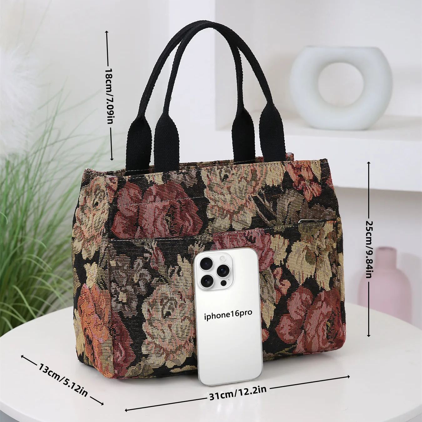 Floral print women's tote bag, - Women Bags Offers ulasan dan harga