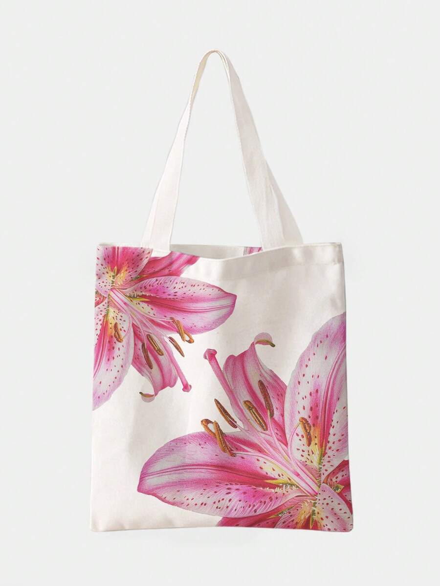Floral Print Canvas Tote Bag F - Women'S Bags Holiday ulasan dan harga