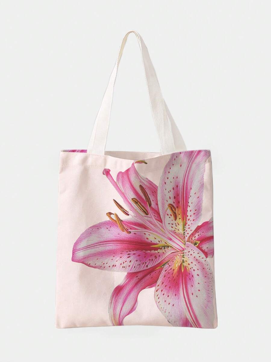Floral Print Canvas Tote Bag F - Women'S Bags Holiday ulasan dan harga