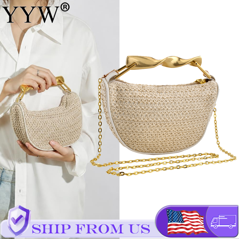Causal Hobos Straw Woven Top-H - Women'S Bags Holiday ulasan dan harga
