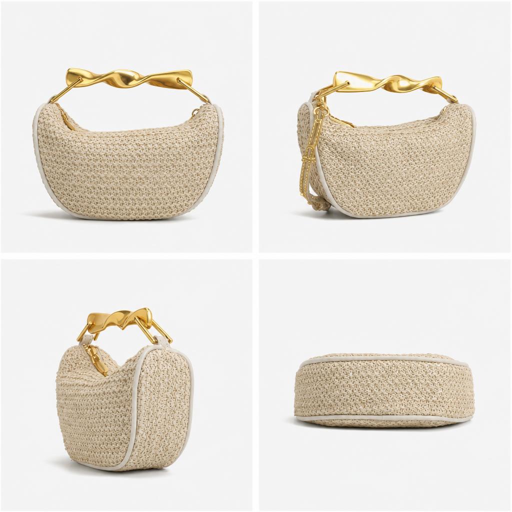 Causal Hobos Straw Woven Top-H - Women'S Bags Holiday ulasan dan harga