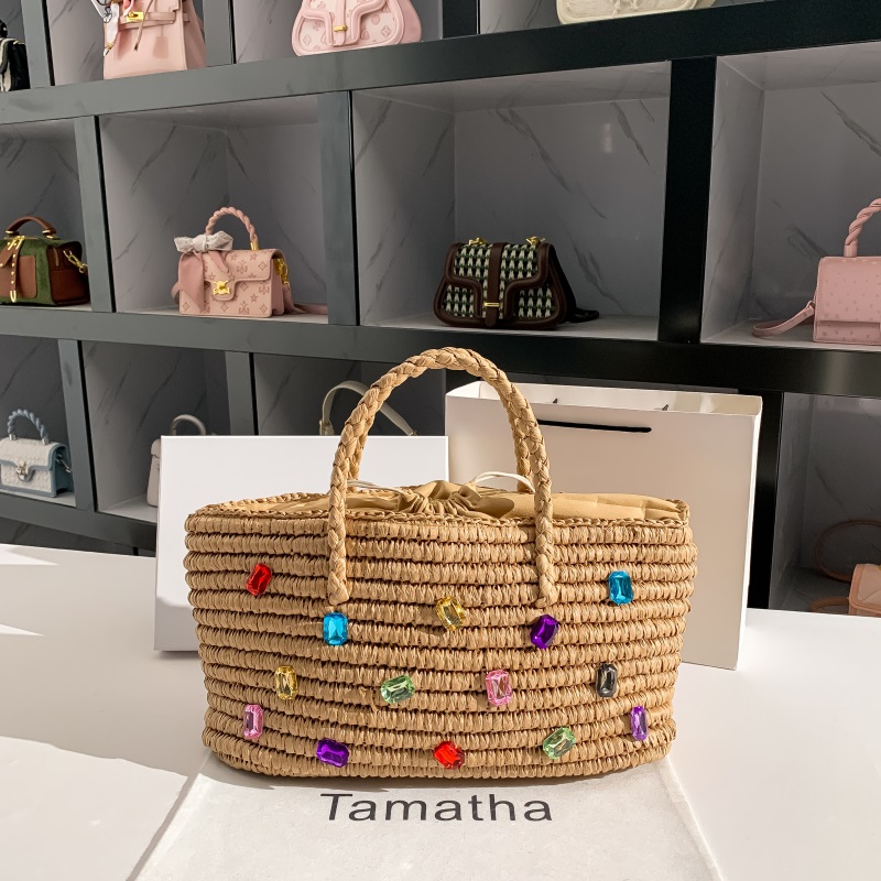 Summer Straw Woven Handmade Ha - Women'S Bags Holiday ulasan dan harga
