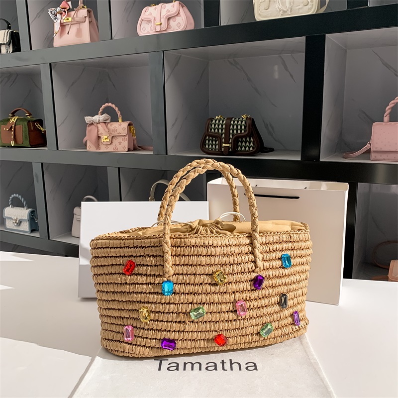 Summer Straw Woven Handmade Ha - Women'S Bags Holiday ulasan dan harga