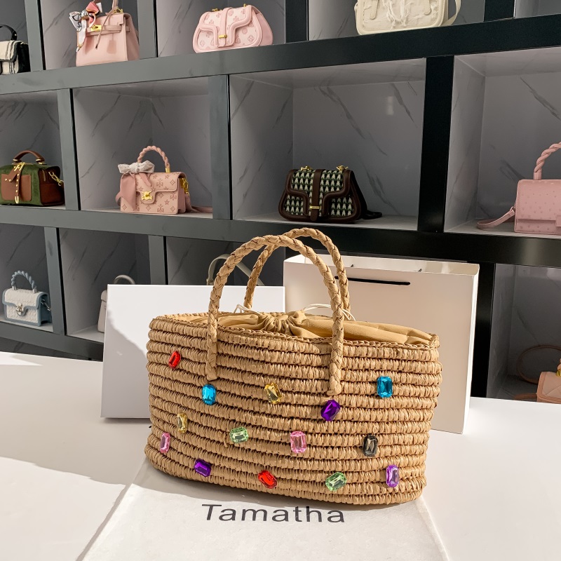 Summer Straw Woven Handmade Ha - Women'S Bags Holiday ulasan dan harga