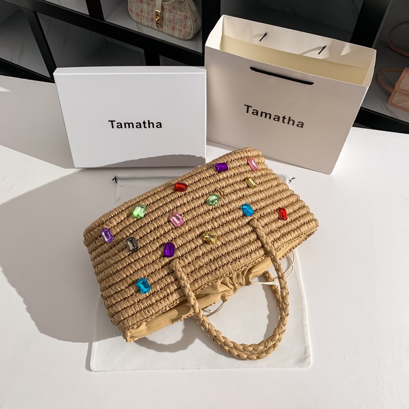 Summer Straw Woven Handmade Ha - Women'S Bags Holiday ulasan dan harga