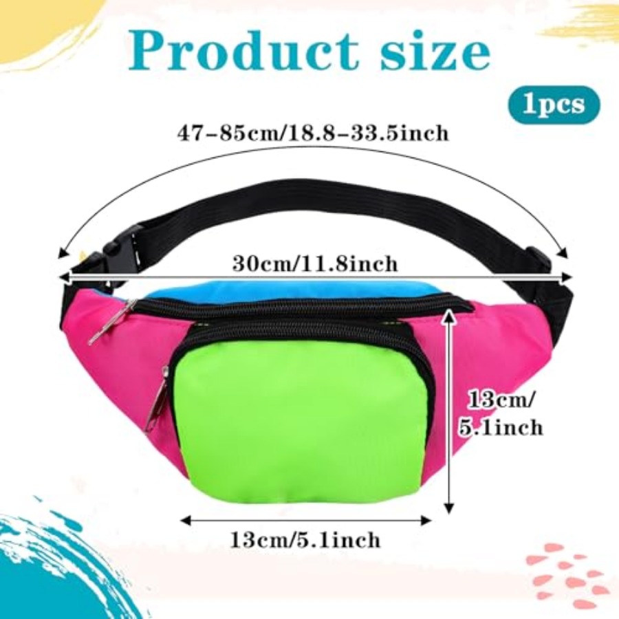 80s Neon Fanny Pack 2 Pockets  - Women'S Bags Holiday ulasan dan harga