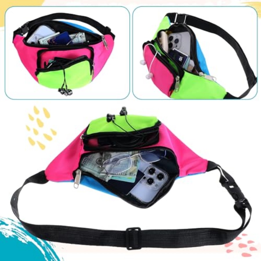 80s Neon Fanny Pack 2 Pockets  - Women'S Bags Holiday ulasan dan harga