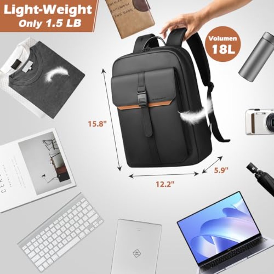Slim Laptop Backpack for Men W - Women'S Bags For Work ulasan dan harga