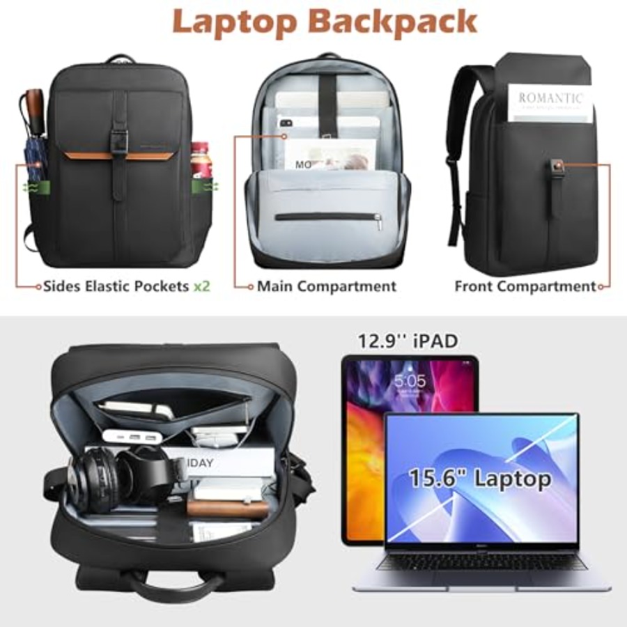 Slim Laptop Backpack for Men W - Women'S Bags For Work ulasan dan harga