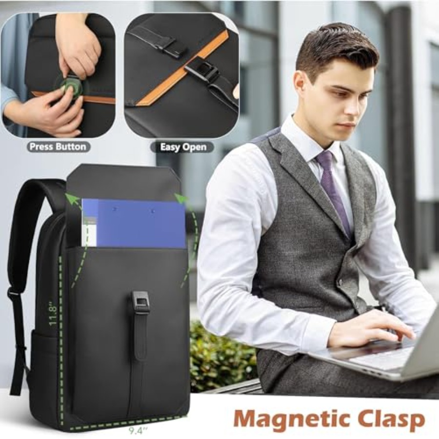 Slim Laptop Backpack for Men W - Women'S Bags For Work ulasan dan harga
