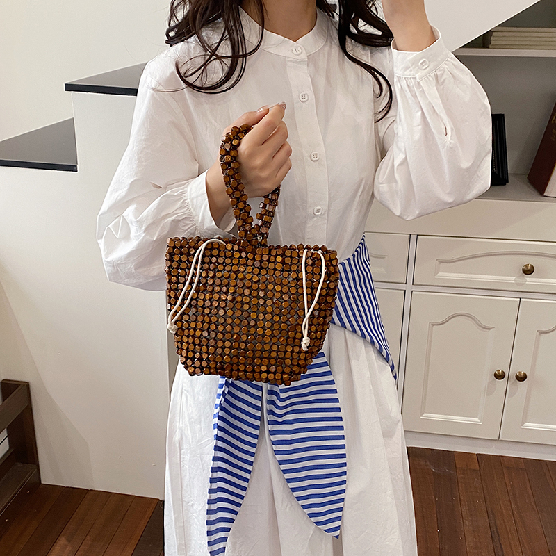Summer Personality Wooden Bead - Women Hand Bags Sale ulasan dan harga