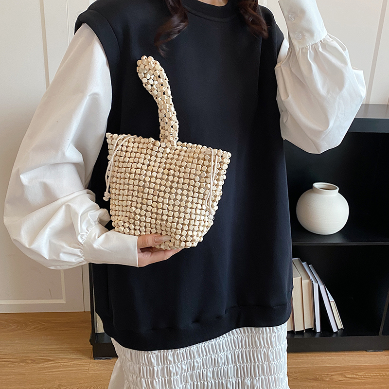 Summer Personality Wooden Bead - Women Hand Bags Sale ulasan dan harga