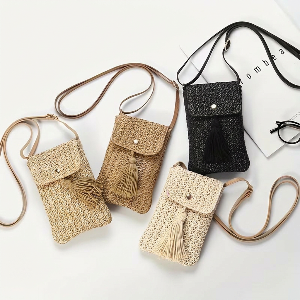 Straw Crossbody Bag Women Mini - Women'S Bags Holiday ulasan dan harga
