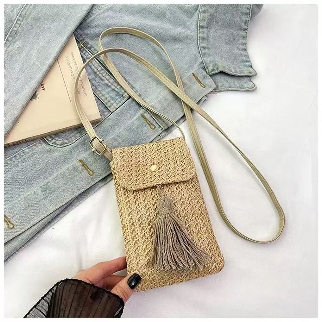 Straw Crossbody Bag Women Mini - Women'S Bags Holiday ulasan dan harga