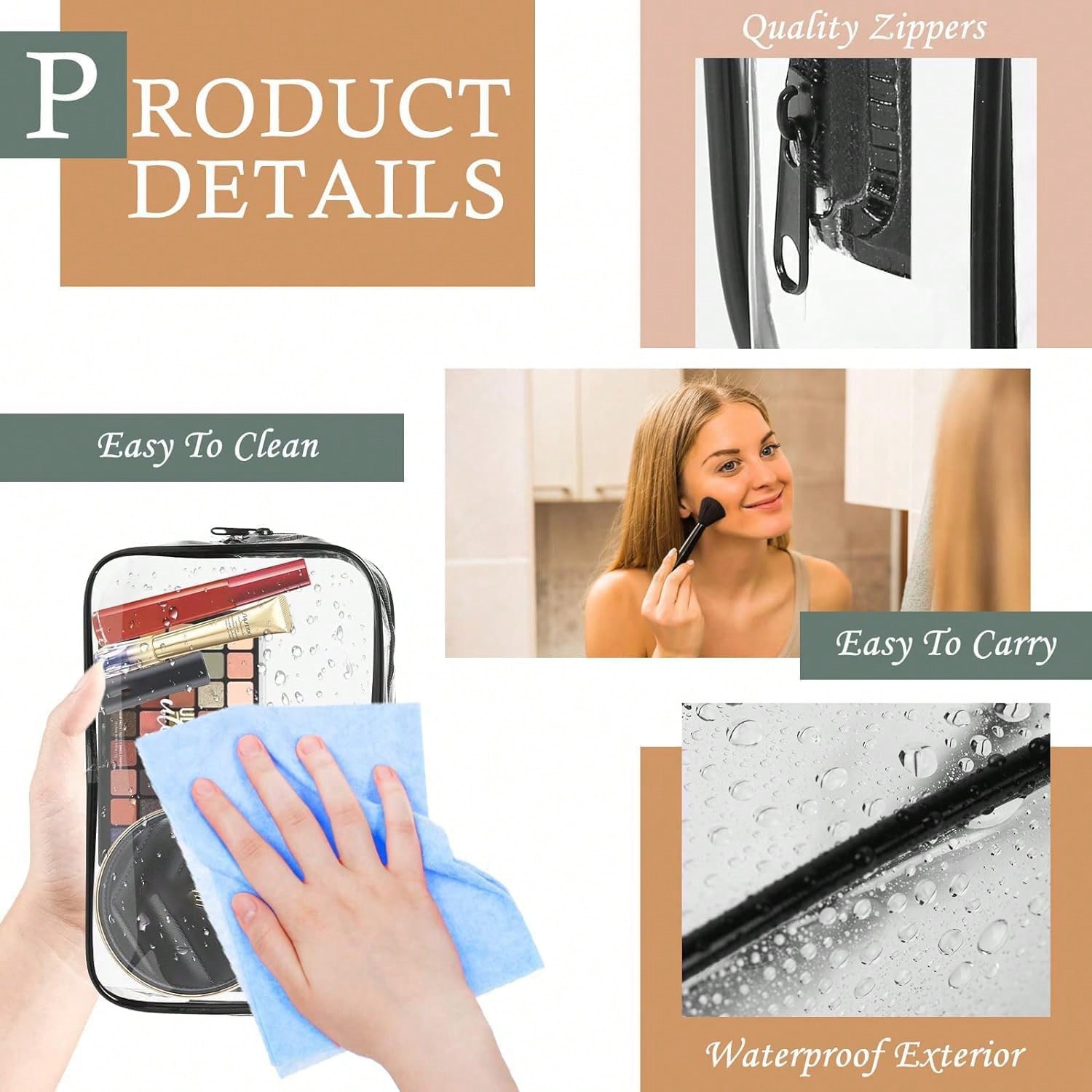 24/12/6pcs Summer Clear Makeup - Women Bags For Airport ulasan dan harga