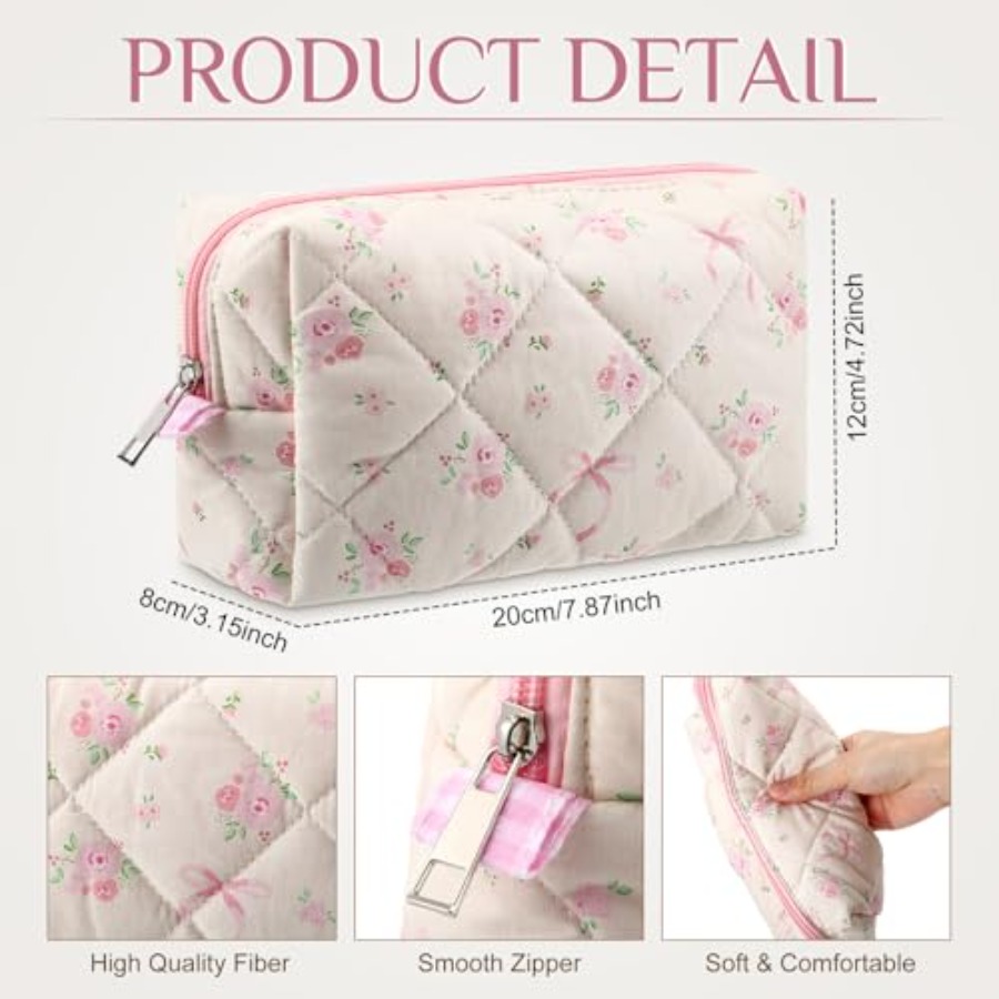 10 Pcs Quilted Makeup Bag Bulk - Women'S Bags ulasan dan harga
